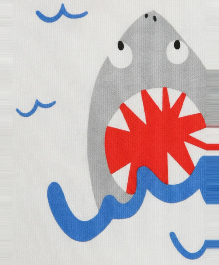 Shark Summer Boys Short Sleeve T-Shirt - White