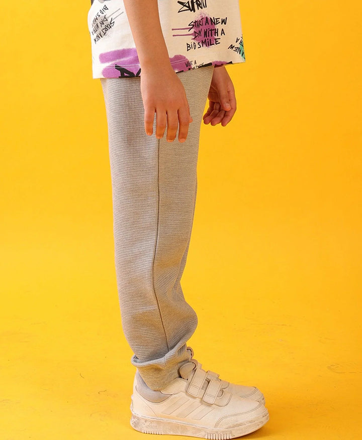GREY TEXTURED BOYS JOGGER - GREY - Anthrilo 