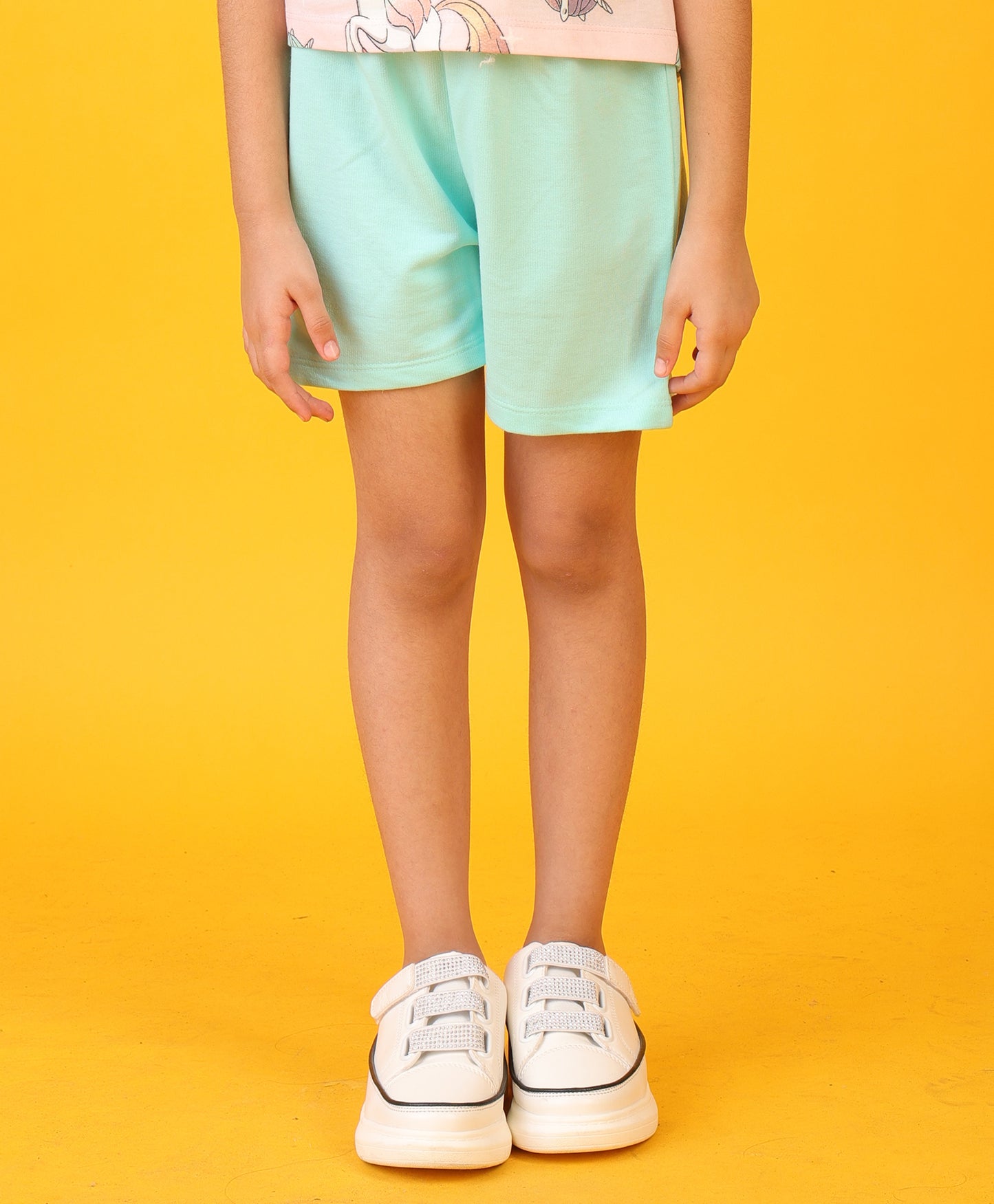 AQUA SUMMER GIRLS SHORTS - AQUA