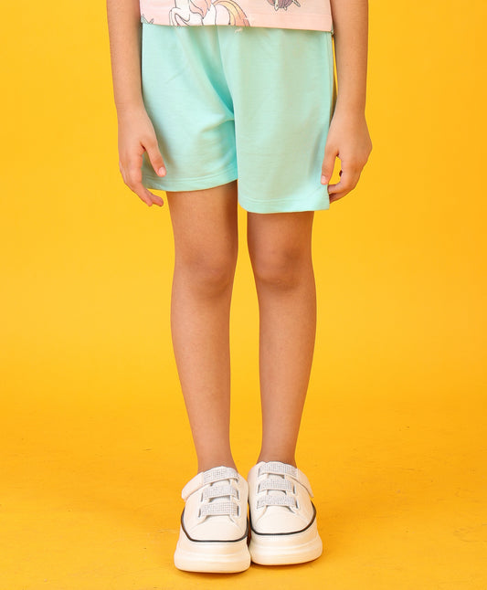 AQUA SUMMER GIRLS SHORTS - AQUA