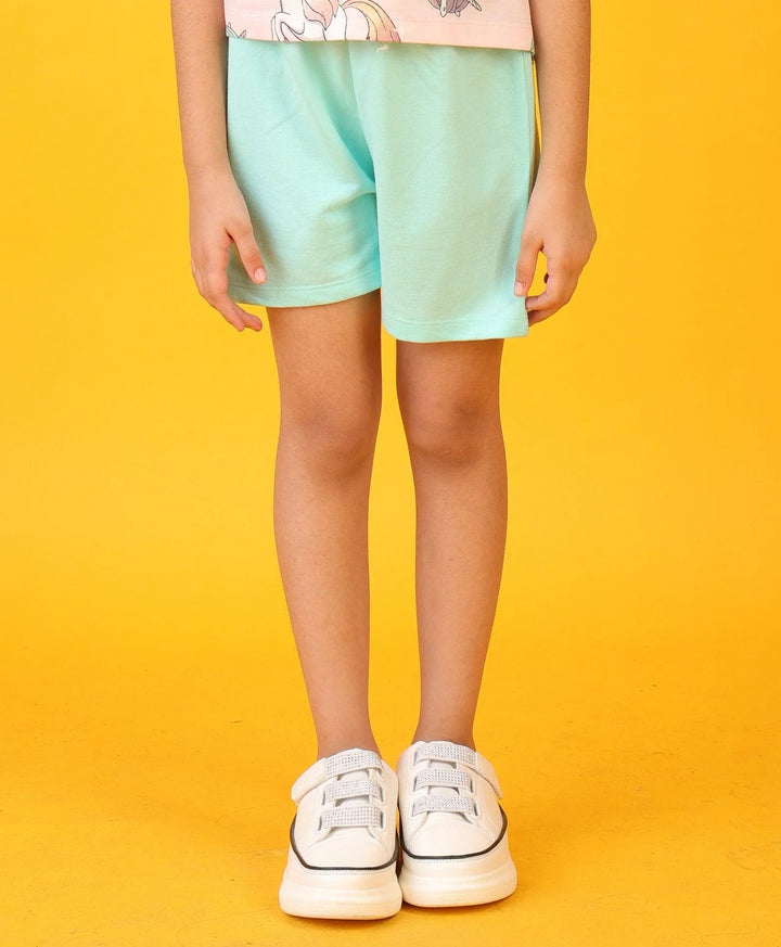 AQUA SUMMER GIRLS SHORTS - AQUA - Anthrilo 