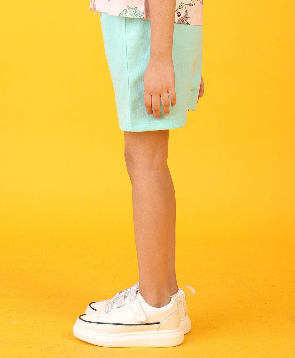 AQUA SUMMER GIRLS SHORTS - AQUA - Anthrilo 