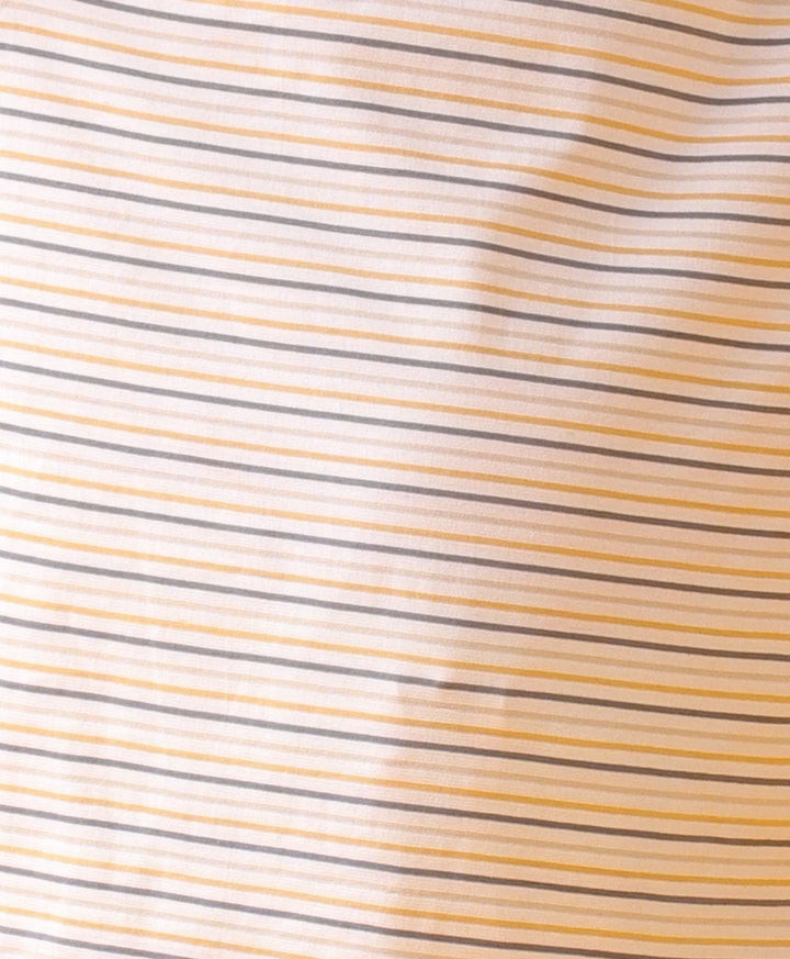 MUSTARD THIN STRIPE SHORT SLEEVE BOYS T-SHIRT - OFF WHITE - Anthrilo 