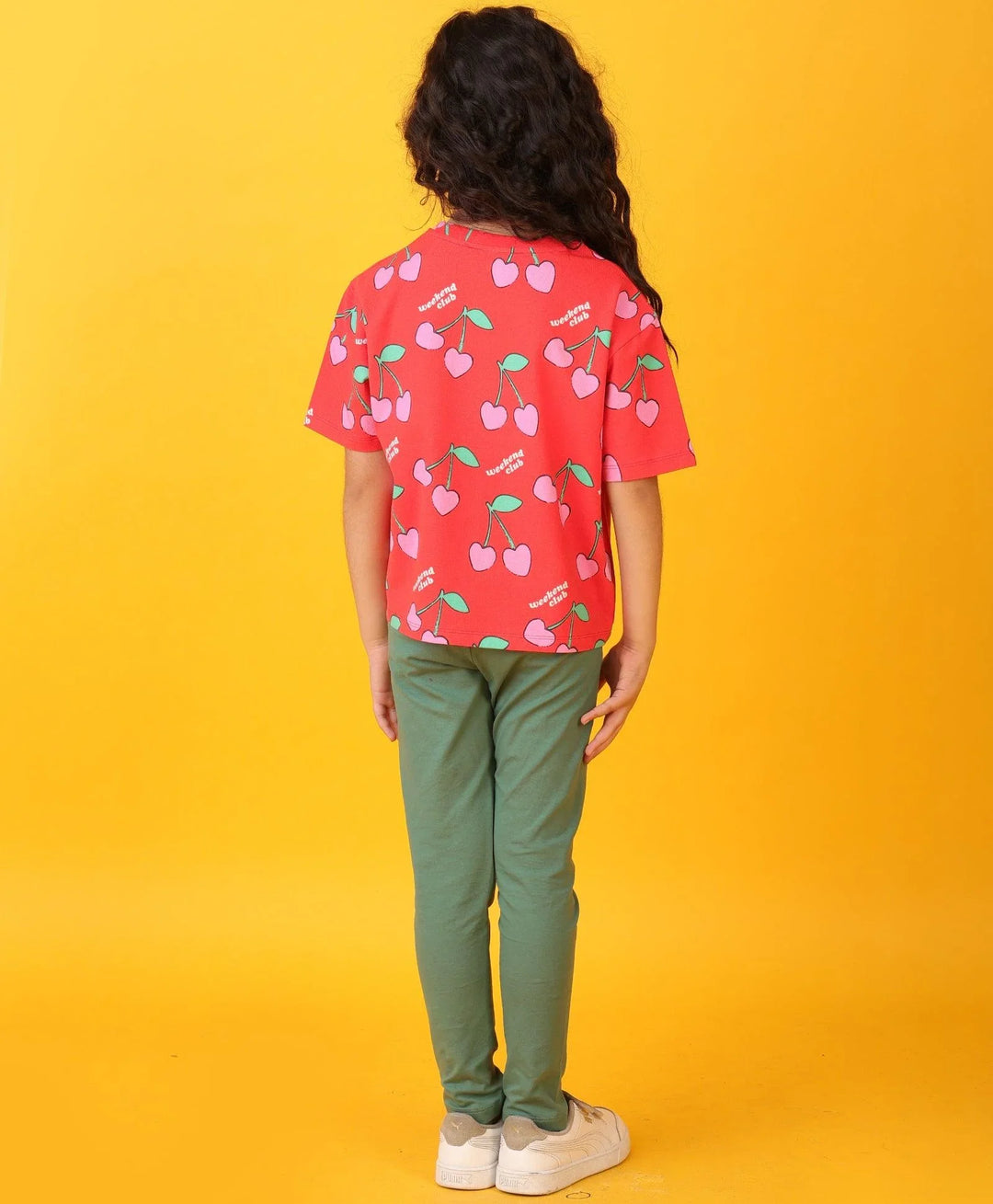 CHERRY RED HEART FUN LEGGING SET - RED/GREEN - Anthrilo 
