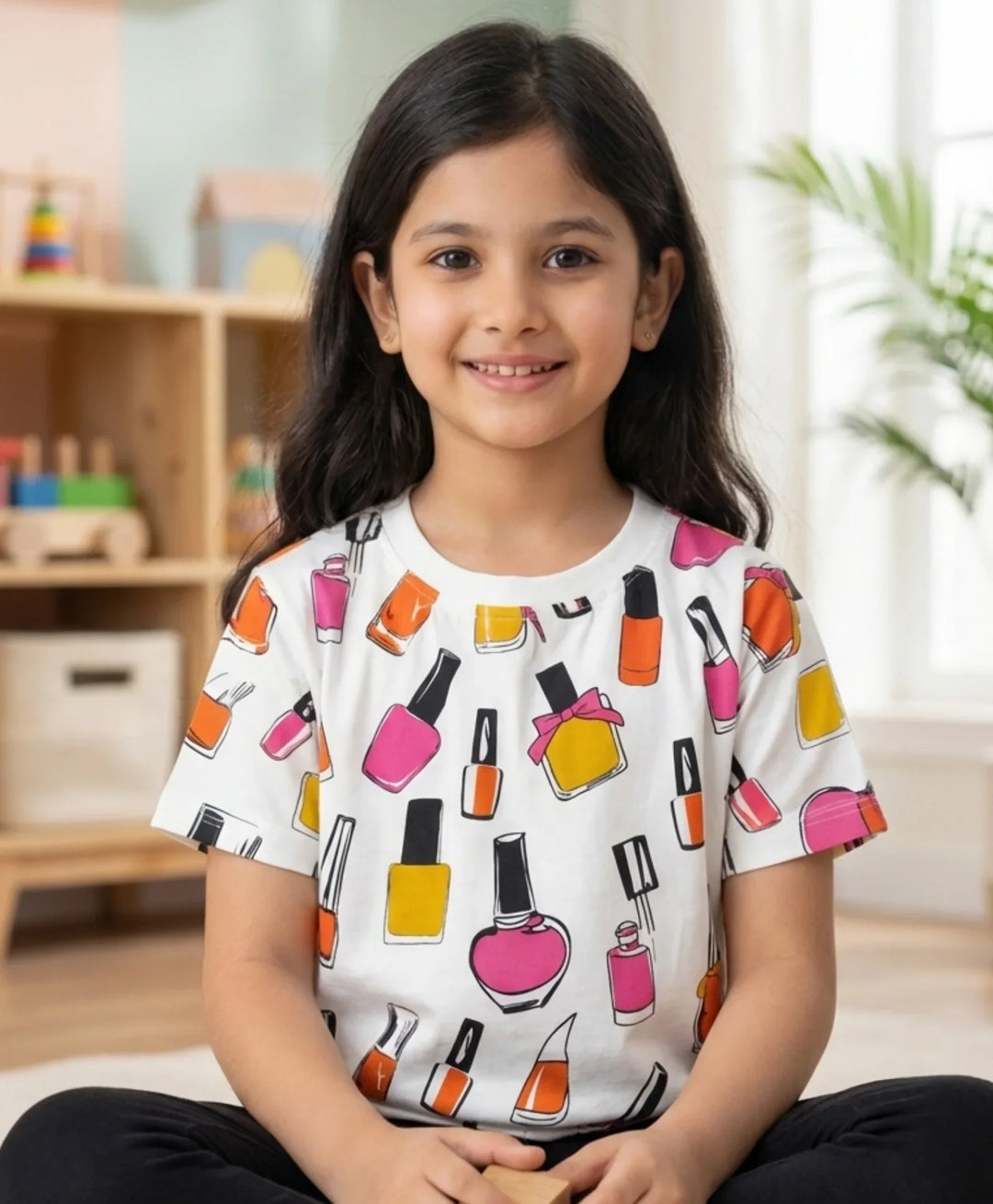 Nail Paint Short Sleeves Summer T-Shirt
