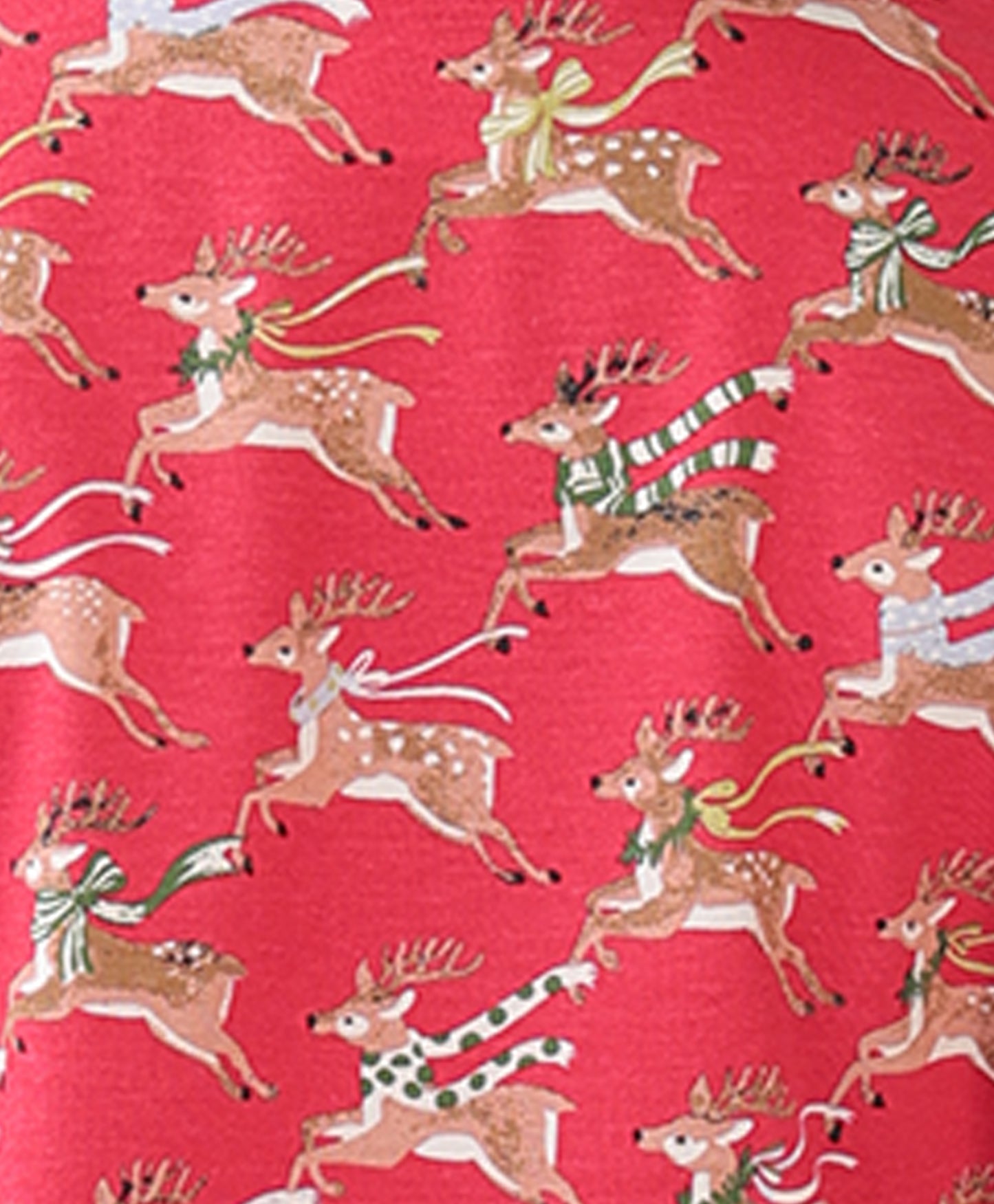 SUMMER REINDEER SHORT SLEEVE PYJAMA SET - RED