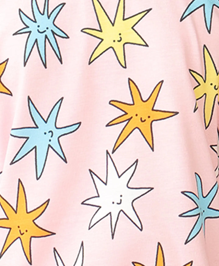 PINK STAR SLEEPWEAR SHORT SET - PINK - Anthrilo 