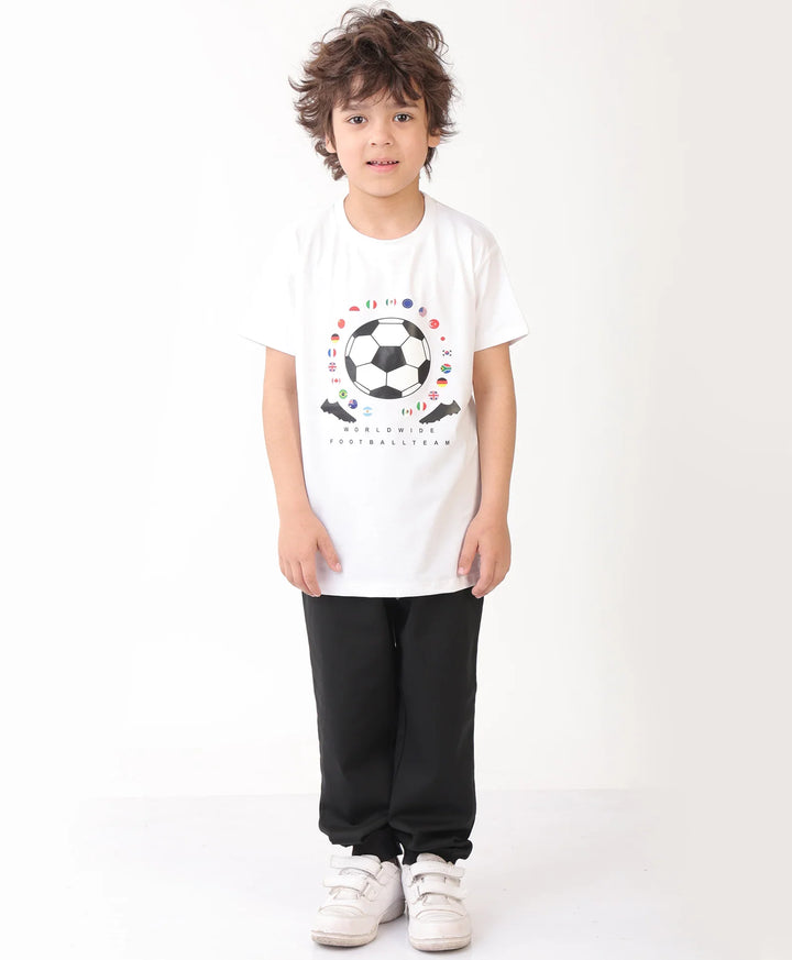 FOOTBALL BLACK JOGGER SET - WHITE/BLACK - Anthrilo 