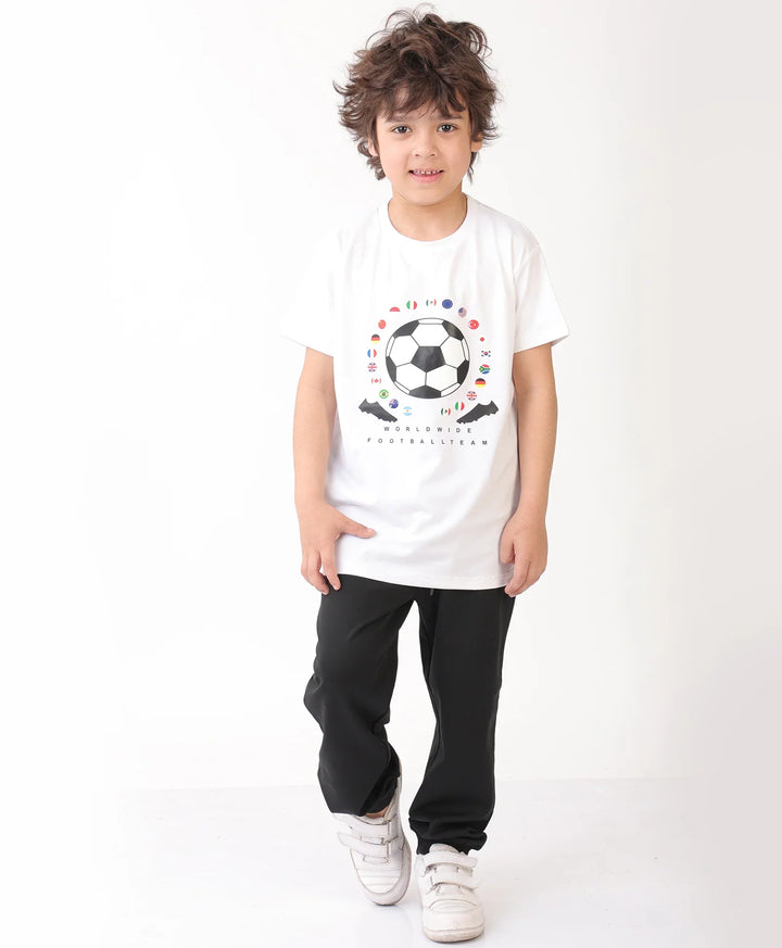 FOOTBALL BLACK JOGGER SET - WHITE/BLACK - Anthrilo 