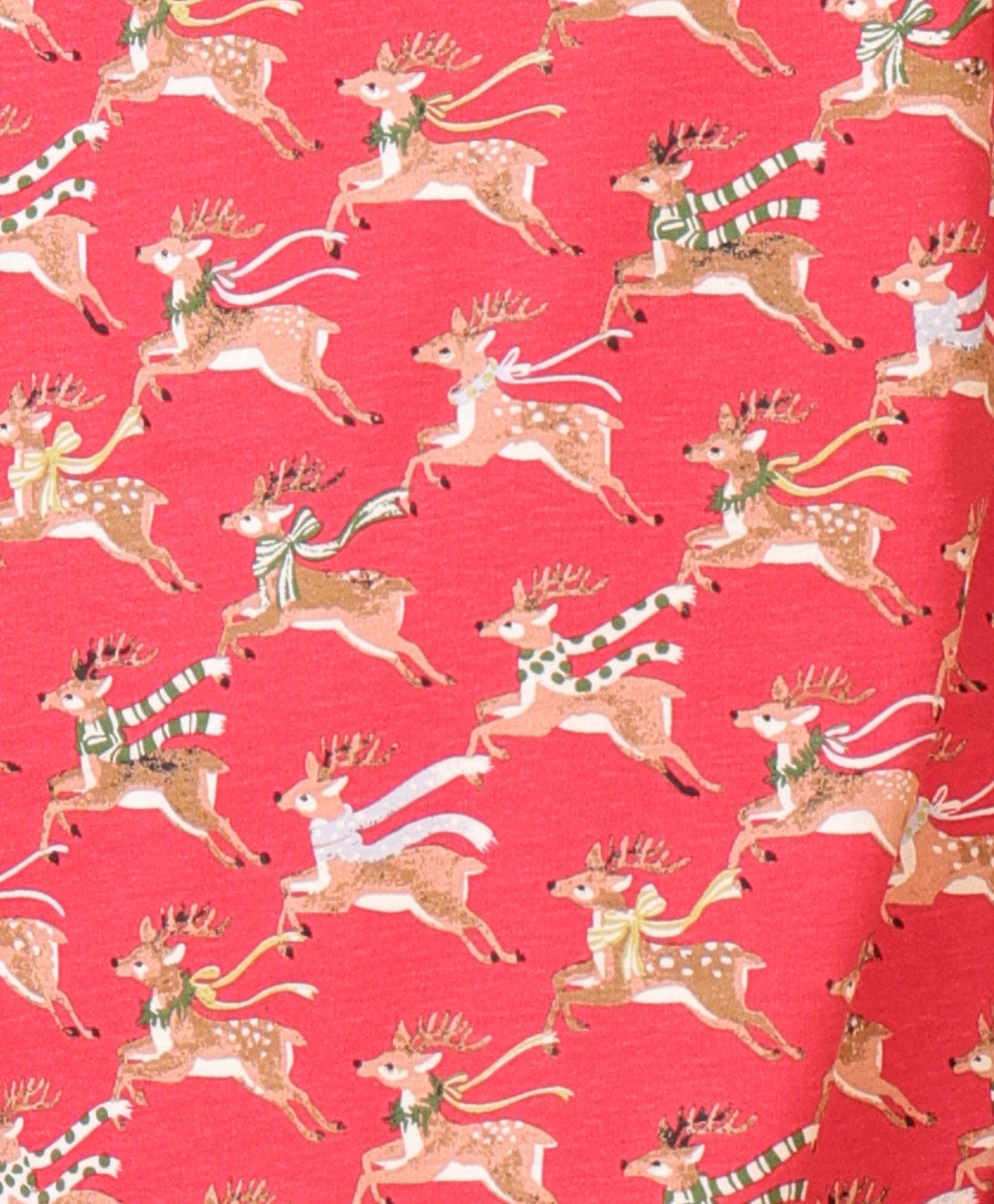 REINDEER SHORT SLEEVE PYJAMA SET - RED