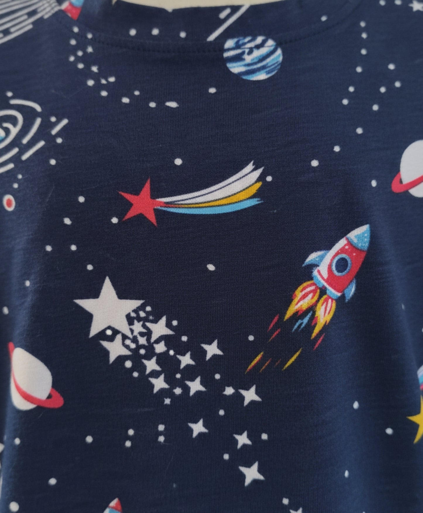 SOLAR DREAMS SHORT SLEEVE PYJAMA SET - BLUE