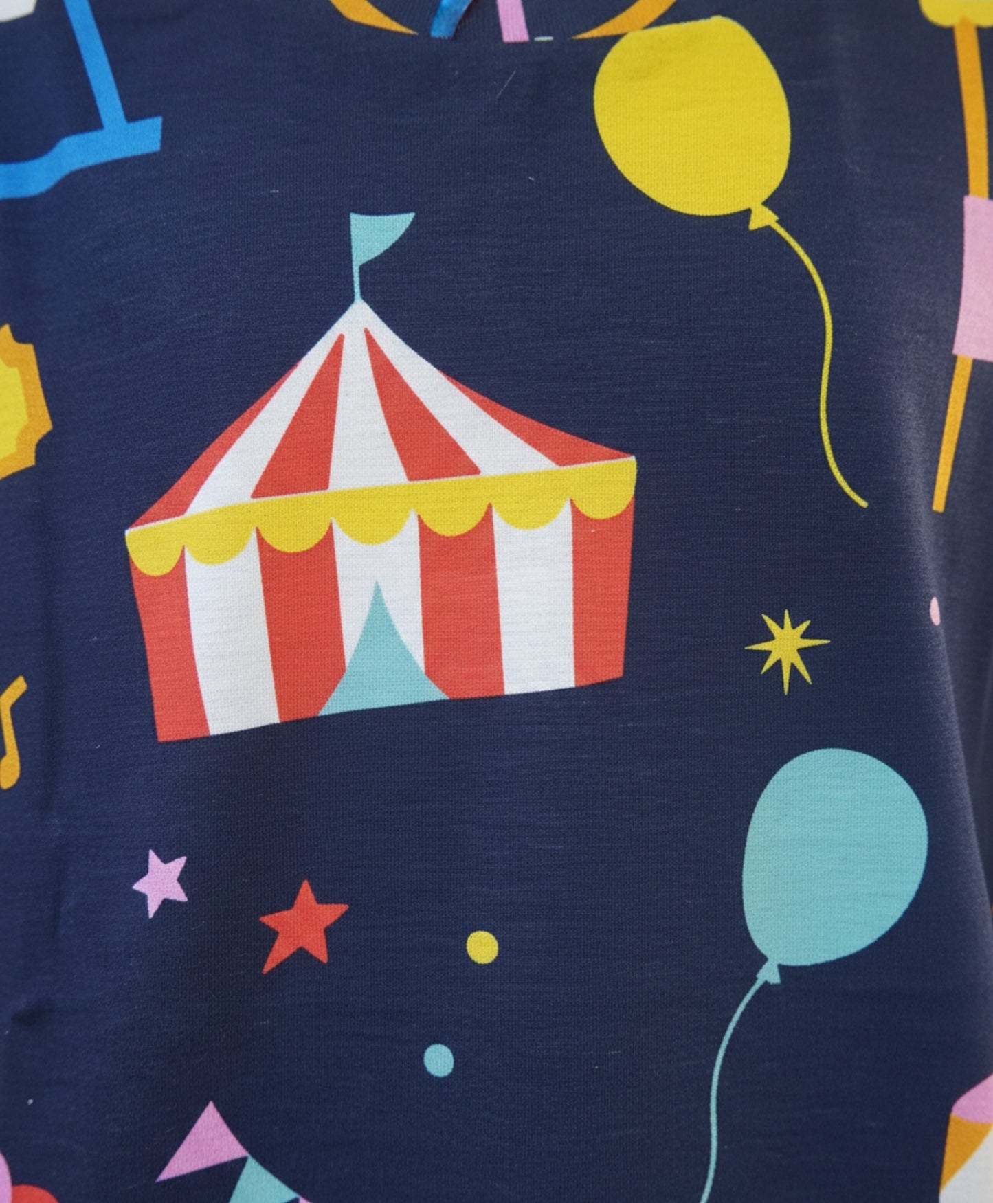 CARNIVAL CIRCUS SHORT SLEEVE PYJAMA SET - NAVY