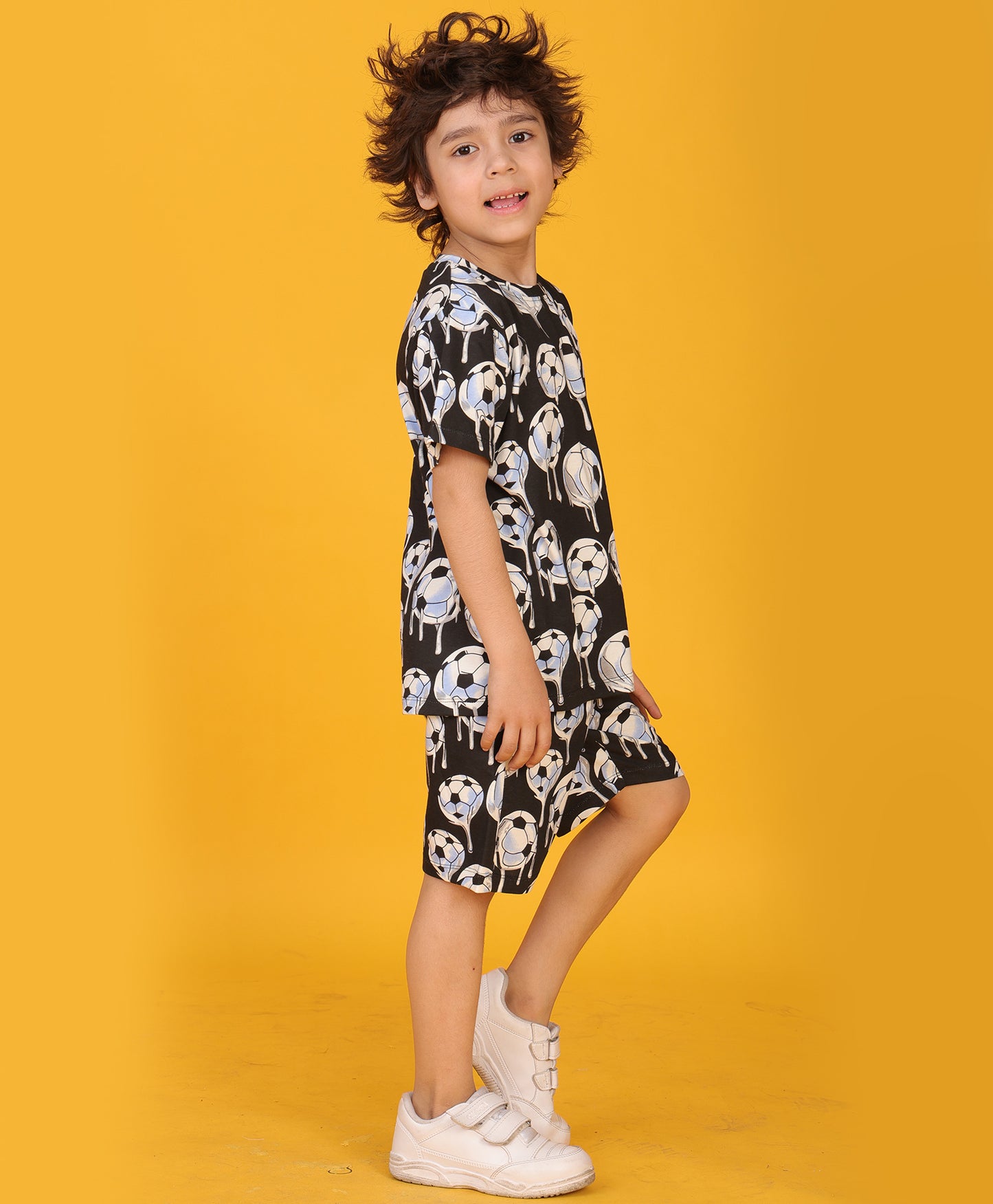 FOOTBALL MELT SUMMER SHORTS SET - BLACK