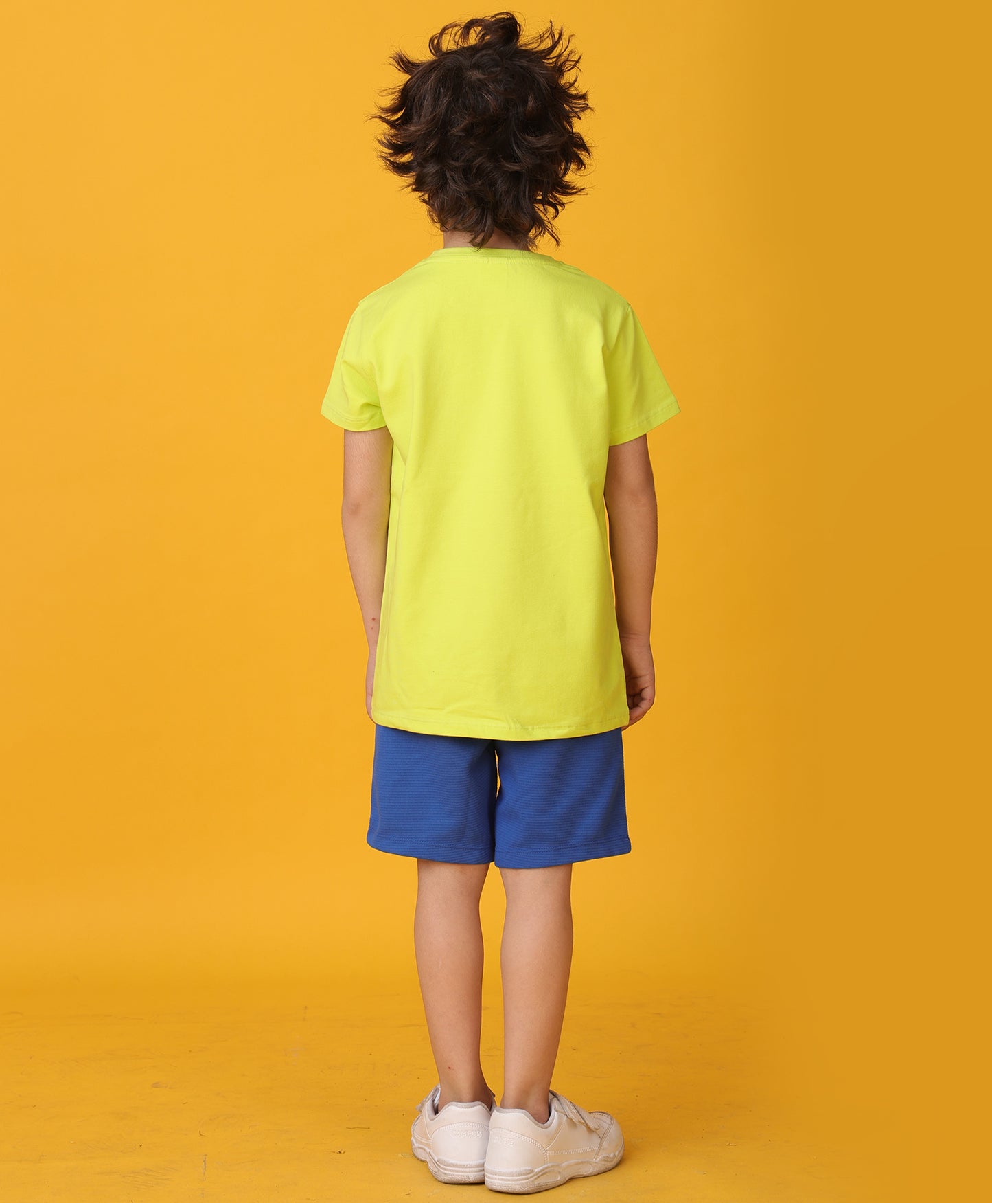 ZEBRA ROYAL SHORTS SET - LIME/ROYAL