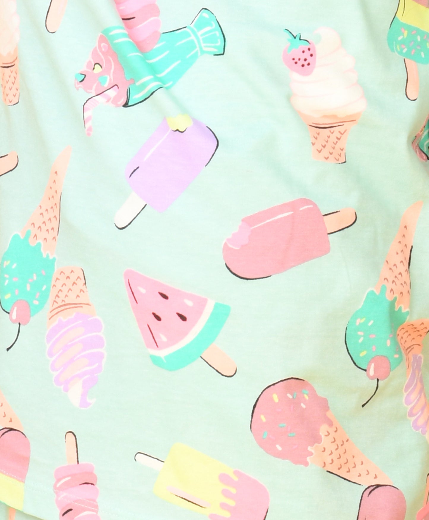 ICECREAM SHORT SLEEVE PYJAMA SET - AQUA