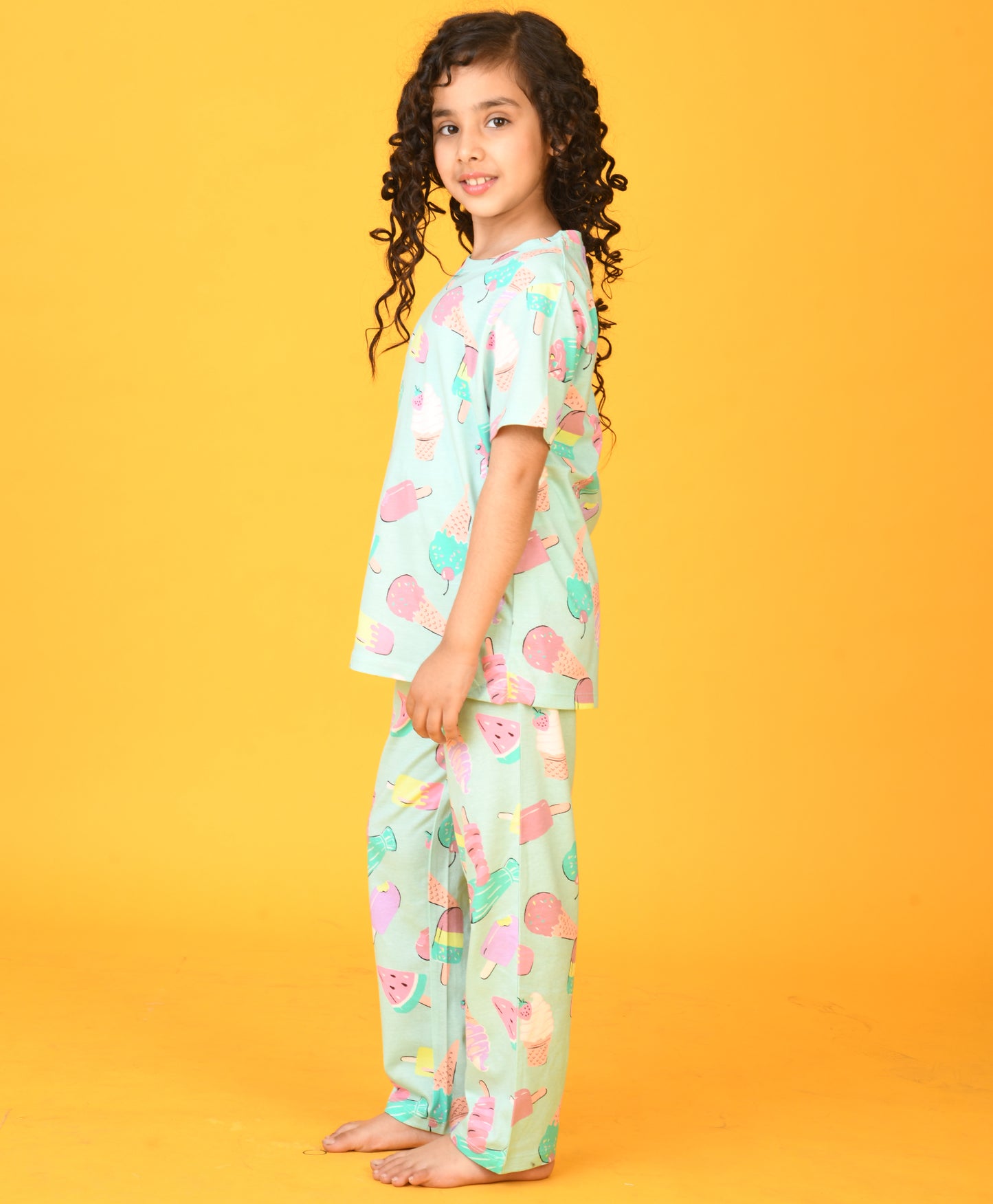 ICECREAM SHORT SLEEVE PYJAMA SET - AQUA