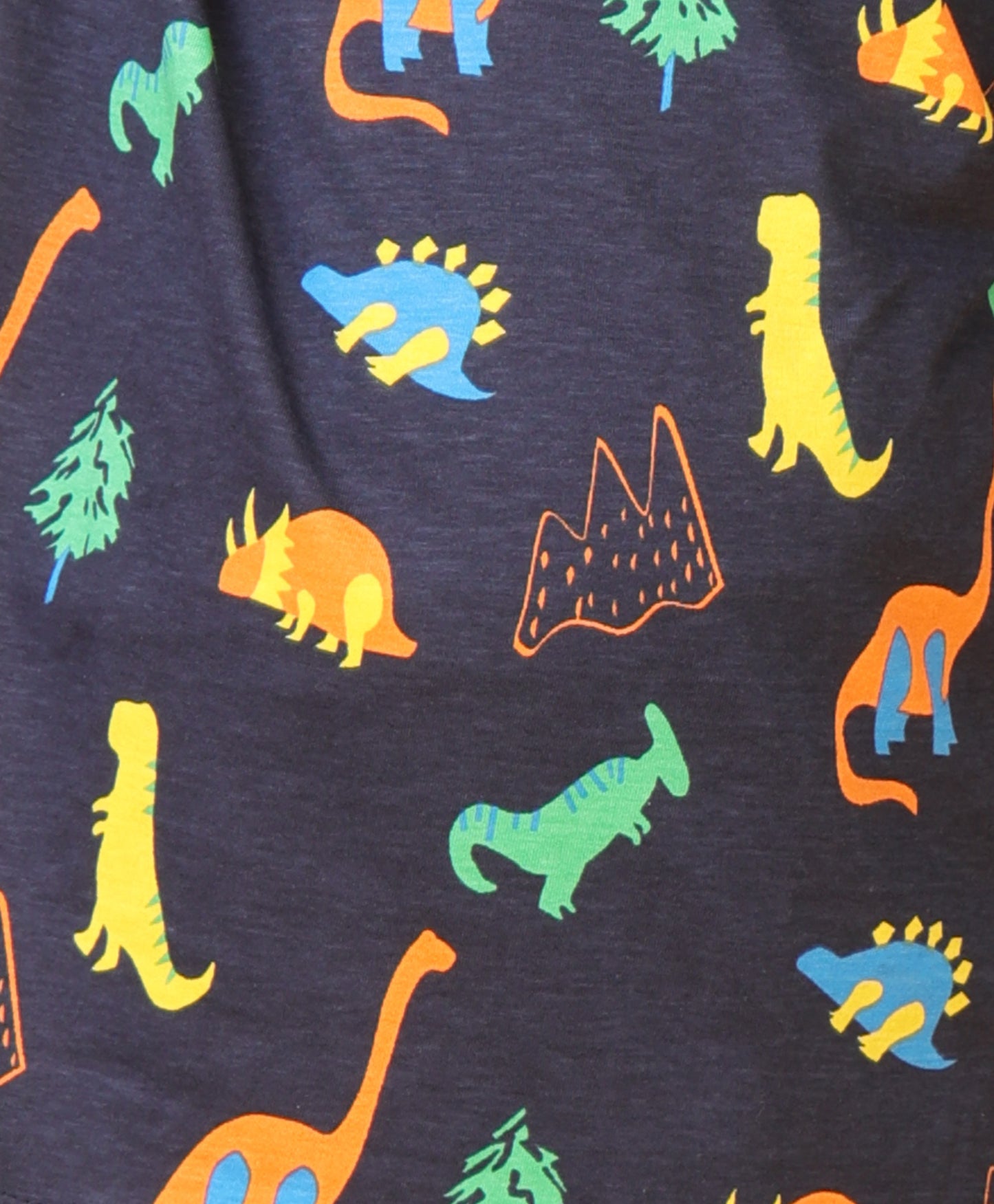DINOSAUR FUN NAVY GIRLS SHORT SLEEVE PYJAMA SET - NAVY