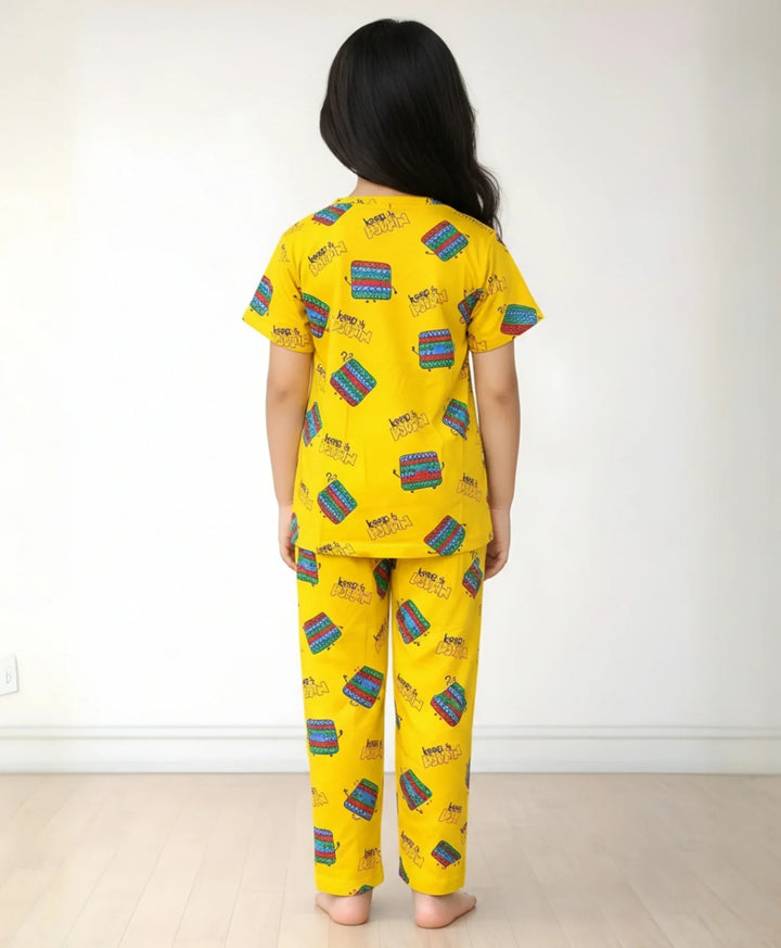 Pop It Short Sleeve Pyjama Set - Yellow