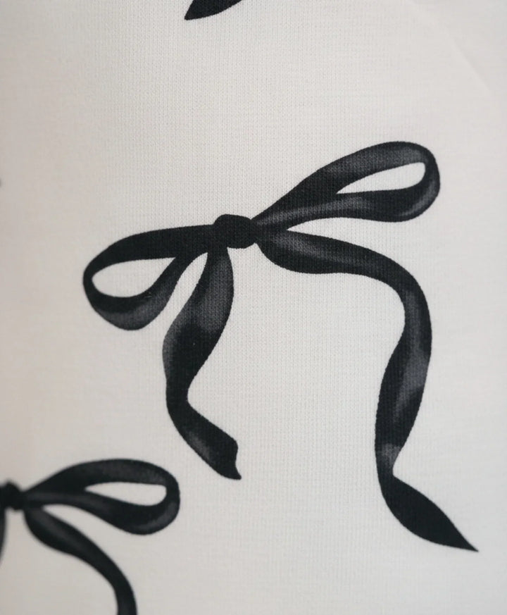 PRETTY BLACK BOW SLEEPWEAR SHORT SET - BLACK - Anthrilo 