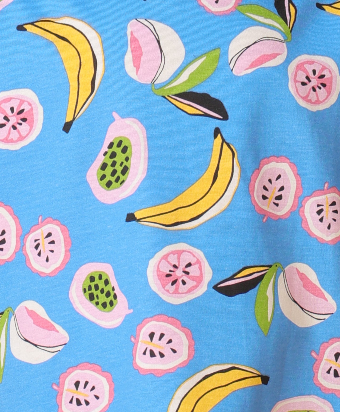 BANANA BERRY SUMMER BLACK SKIRT SET - BLUE/BLACK