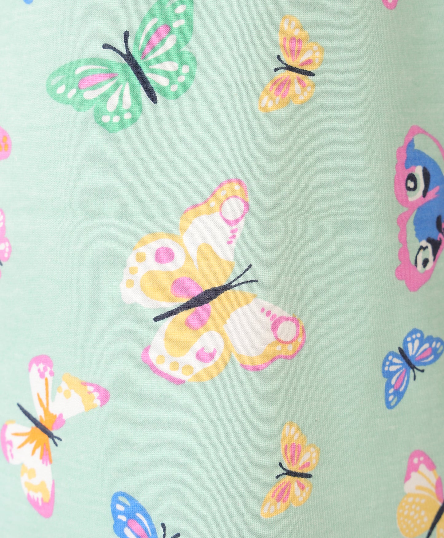 SUMMER BUTTERFLY GREEN NIGHT DRESS - GREEN