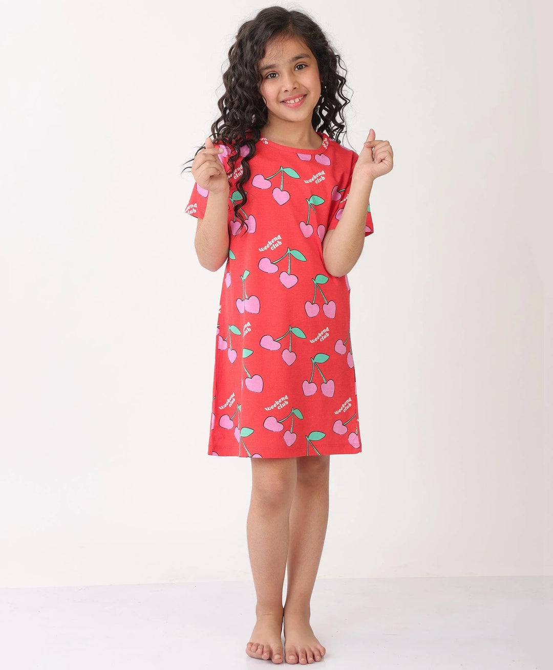 CHERRY RED NIGHT DRESS - RED - Anthrilo 