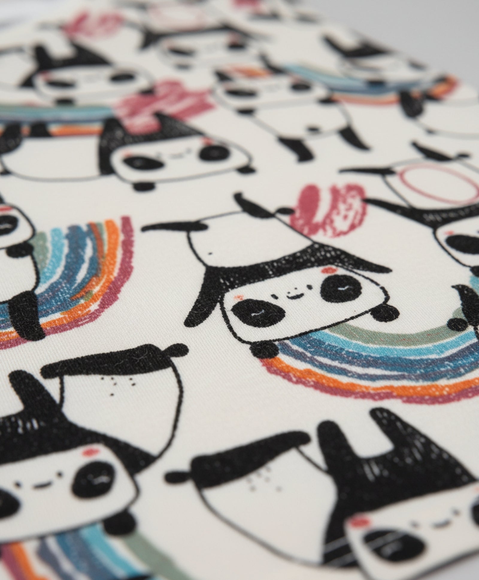 PANDA SLEEPWEAR SHORTS SET - WHITE - Anthrilo 