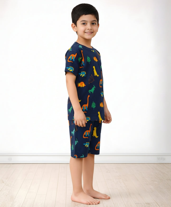 Dinosaur Fun Navy Sleepwear Shorts Set - Navy