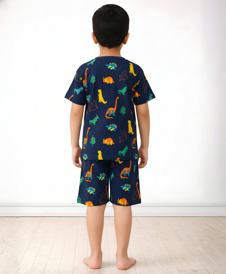 Dinosaur Fun Navy Sleepwear Shorts Set - Navy