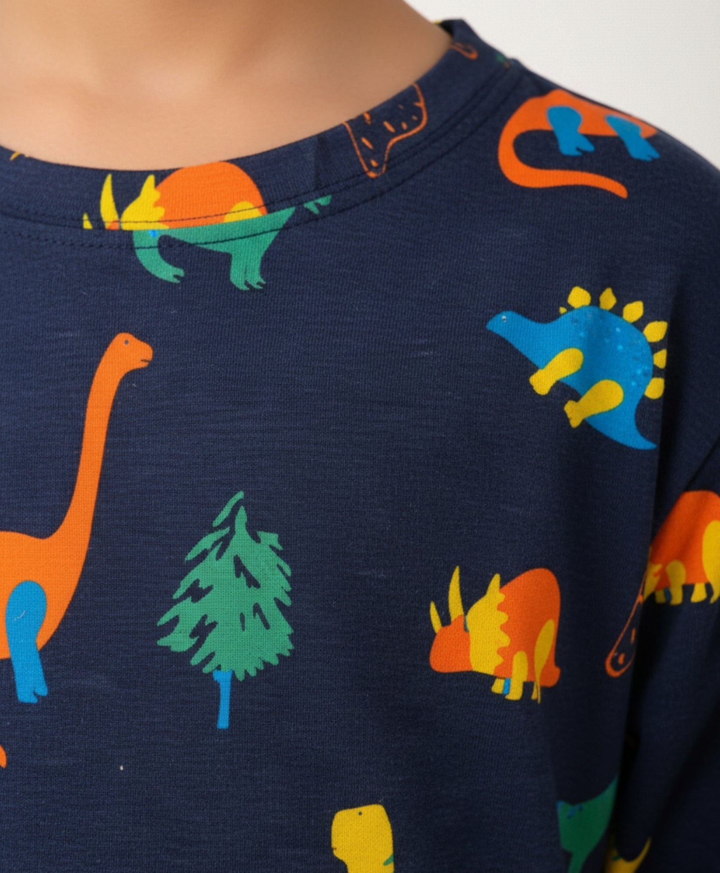 DINOSAUR FUN NAVY SLEEPWEAR SHORTS SET - NAVY