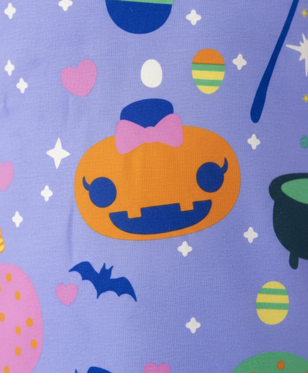 HALLOWEEN GIRLS SHORT SLEEVE PYJAMA SET - PURPLE - Anthrilo 