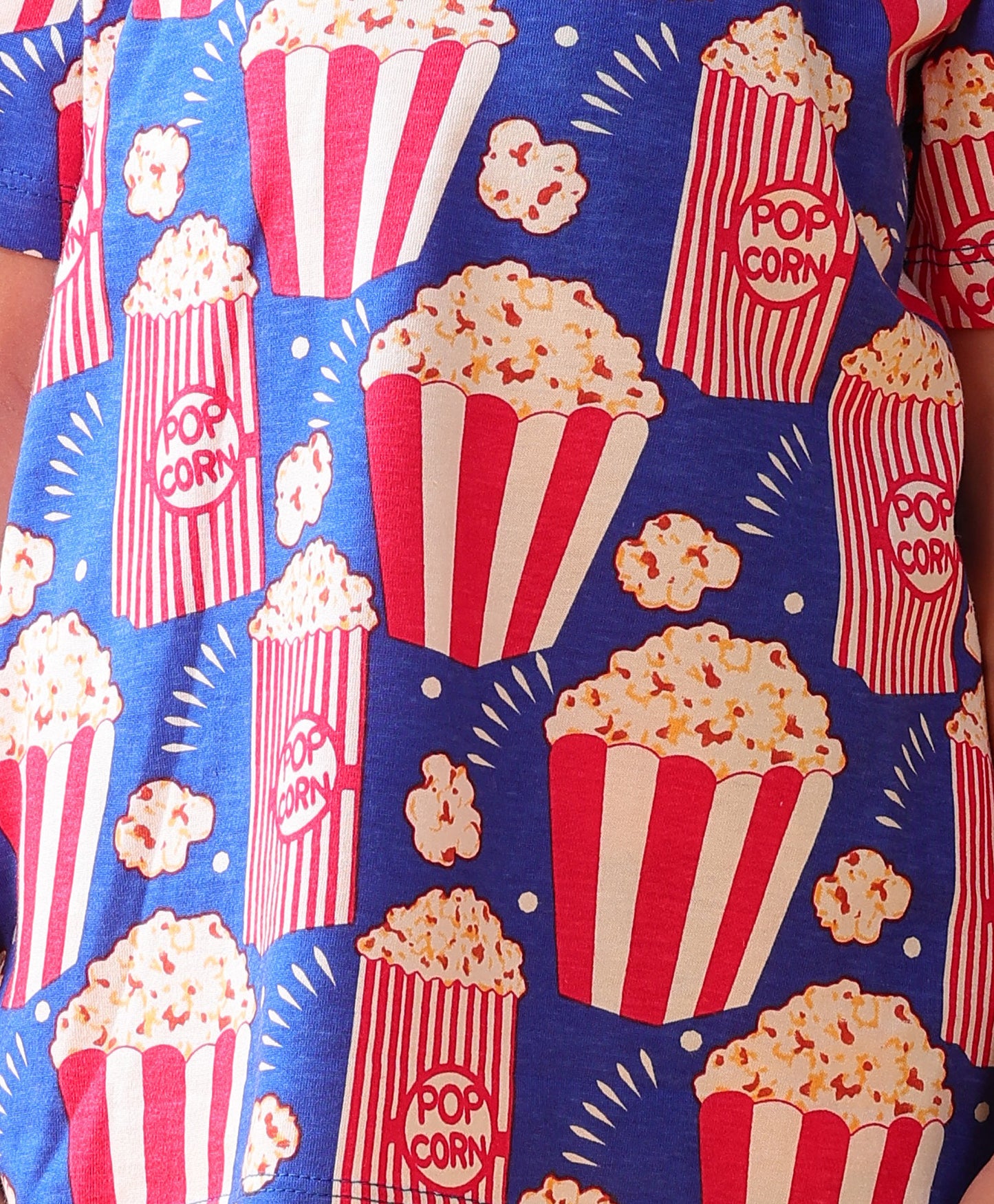 POPCORN GIRLS SLEEPWEAR SHORT SET - BLUE
