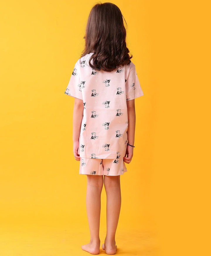 CAT PINK GIRLS SLEEPWEAR SHORT SET - PINK - Anthrilo 