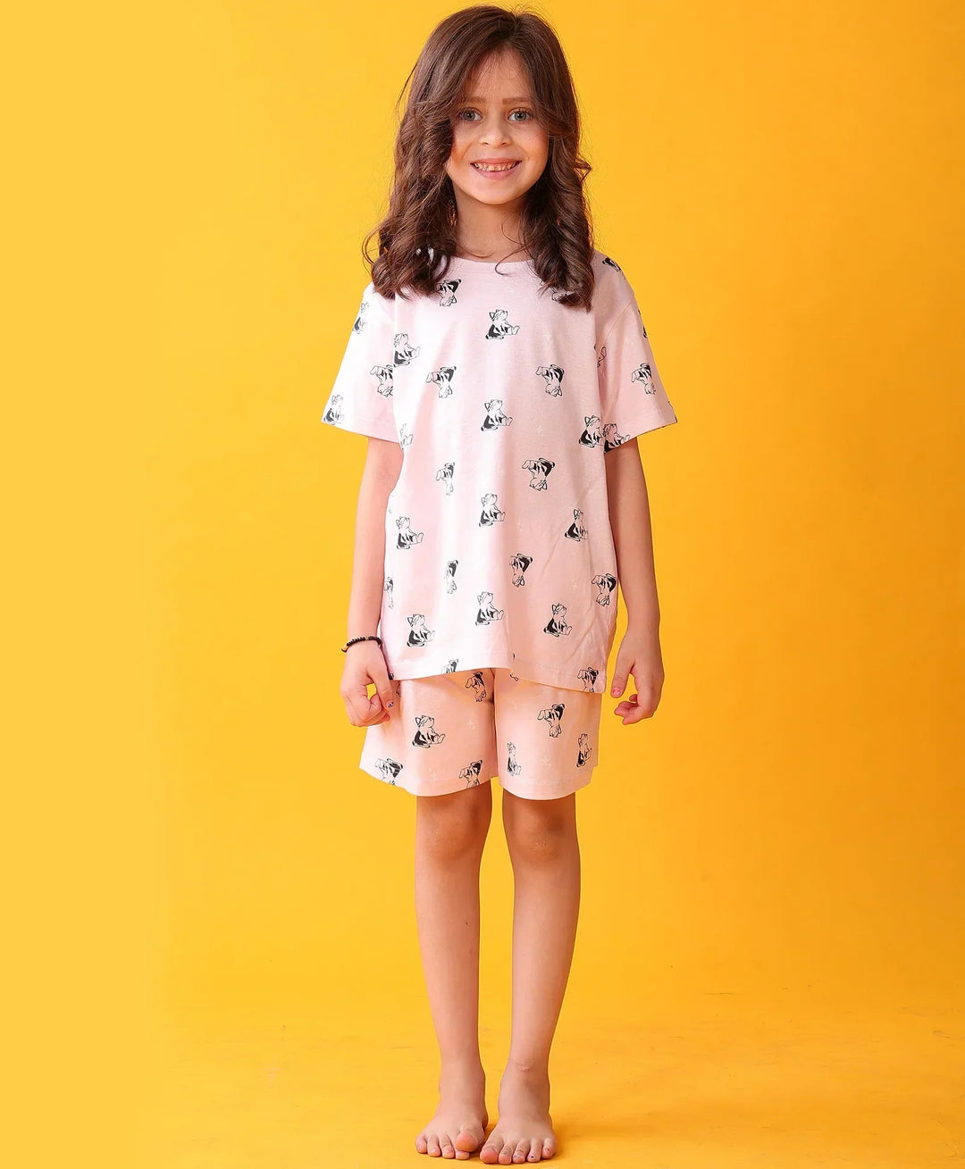 CAT PINK GIRLS SLEEPWEAR SHORT SET - PINK - Anthrilo 