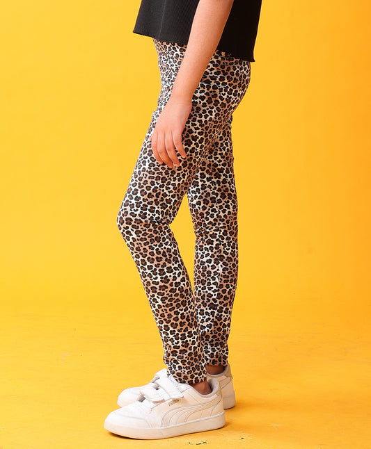 LEOPARD BLACK LEGGING - BLACK