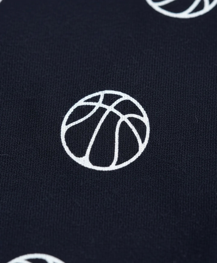 Basketball Boys Sleepwear Shorts Set - Black