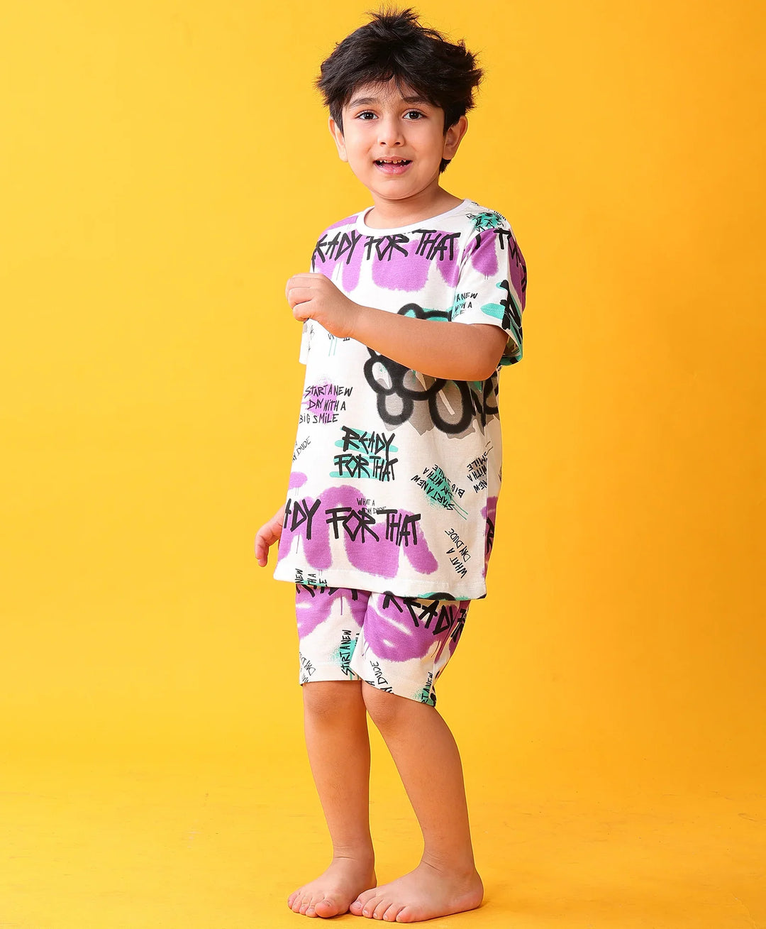 READY FOR THAT DREAMS SLEEPWEAR SHORTS SET - WHITE - Anthrilo 