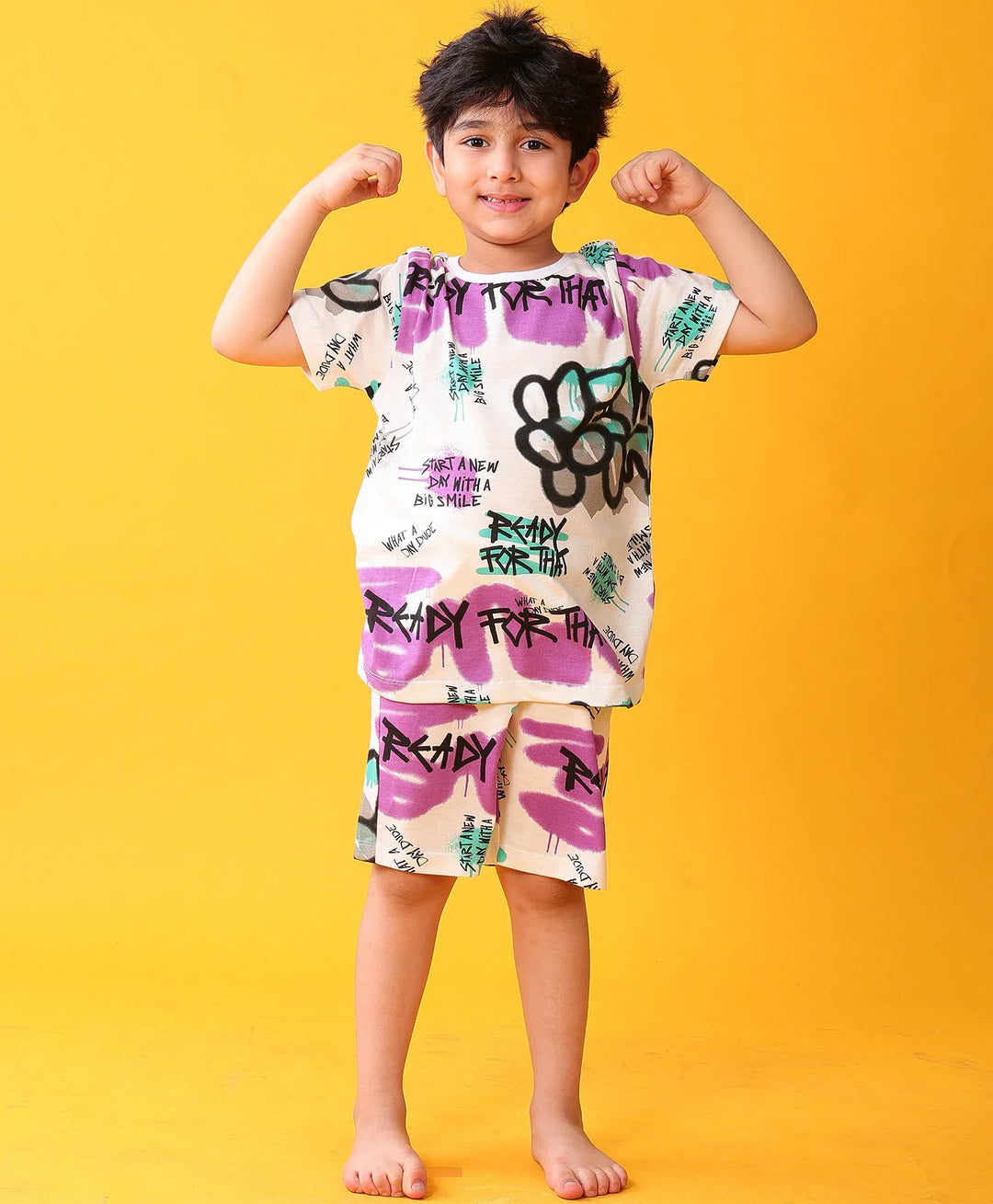 READY FOR THAT DREAMS SLEEPWEAR SHORTS SET - WHITE - Anthrilo 