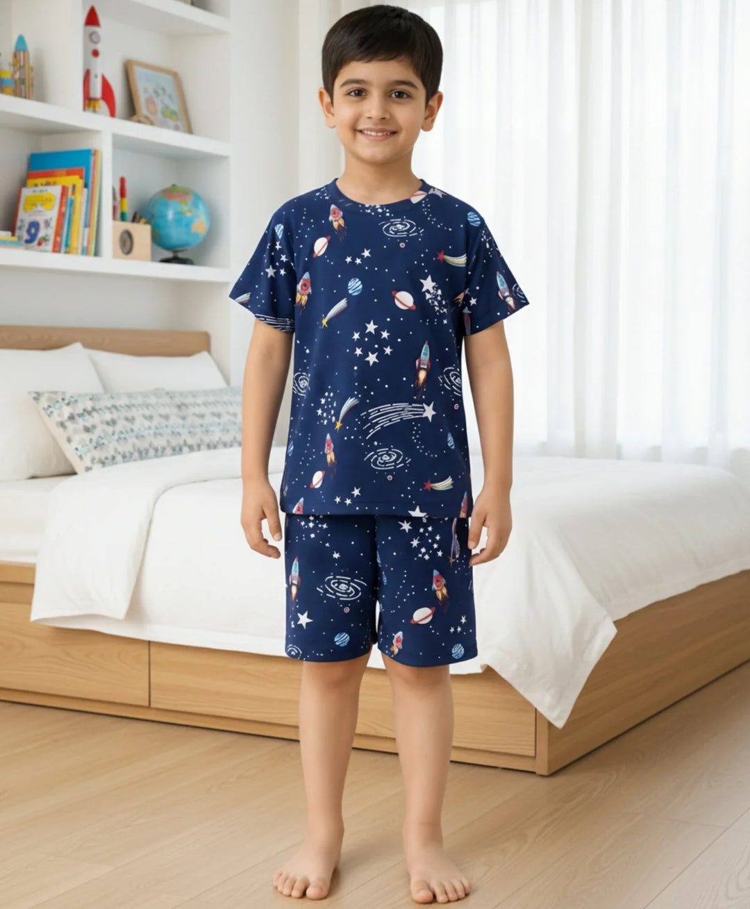 Solar System Boys Dream Sleepwear Shorts Set - Navy