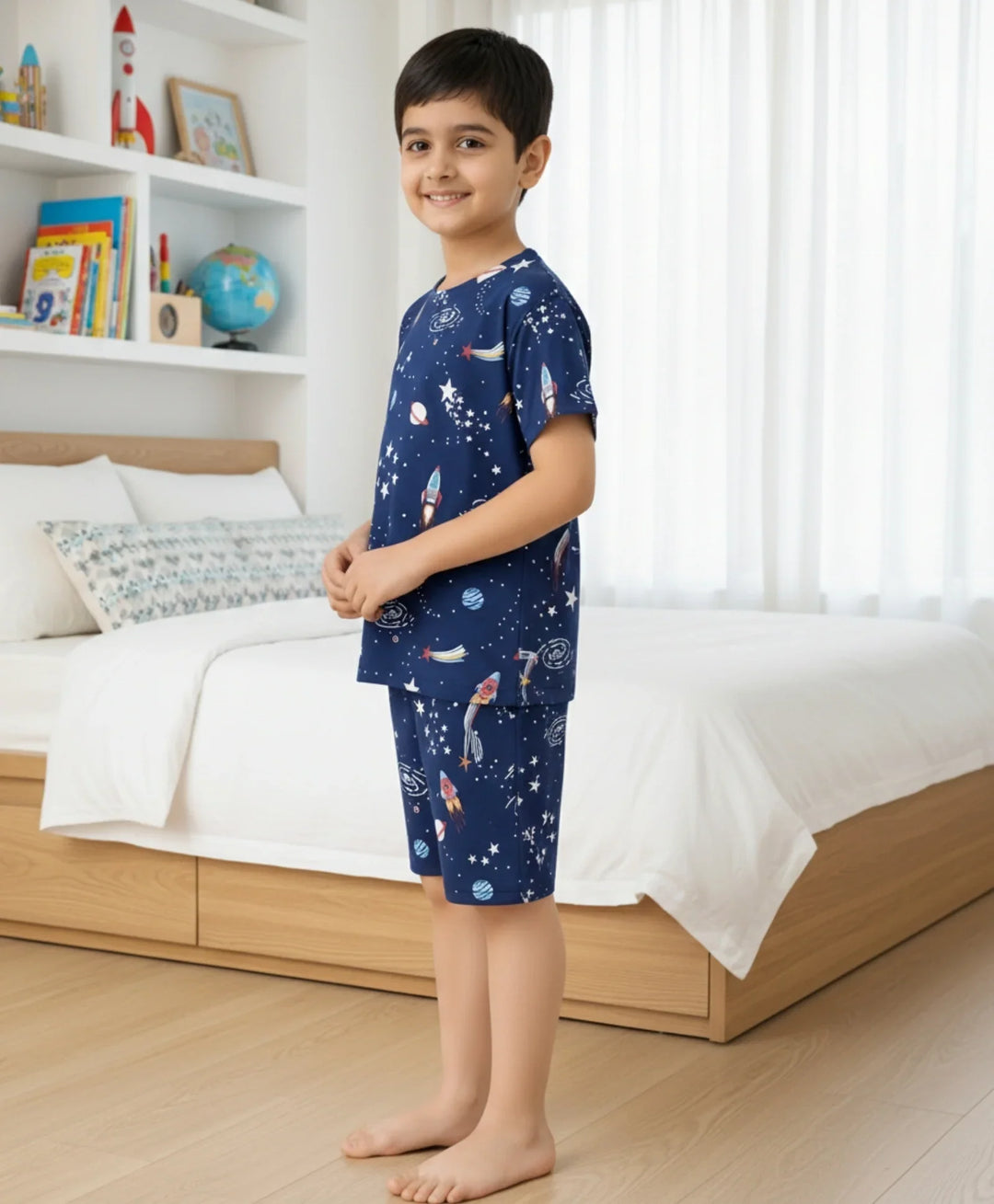 Solar System Boys Dream Sleepwear Shorts Set - Navy