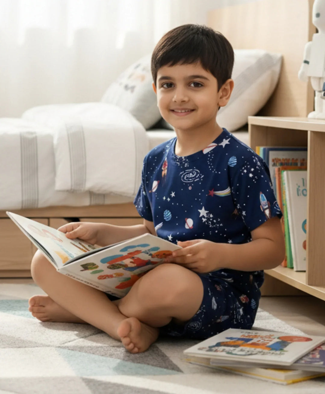 Solar System Boys Dream Sleepwear Shorts Set - Navy