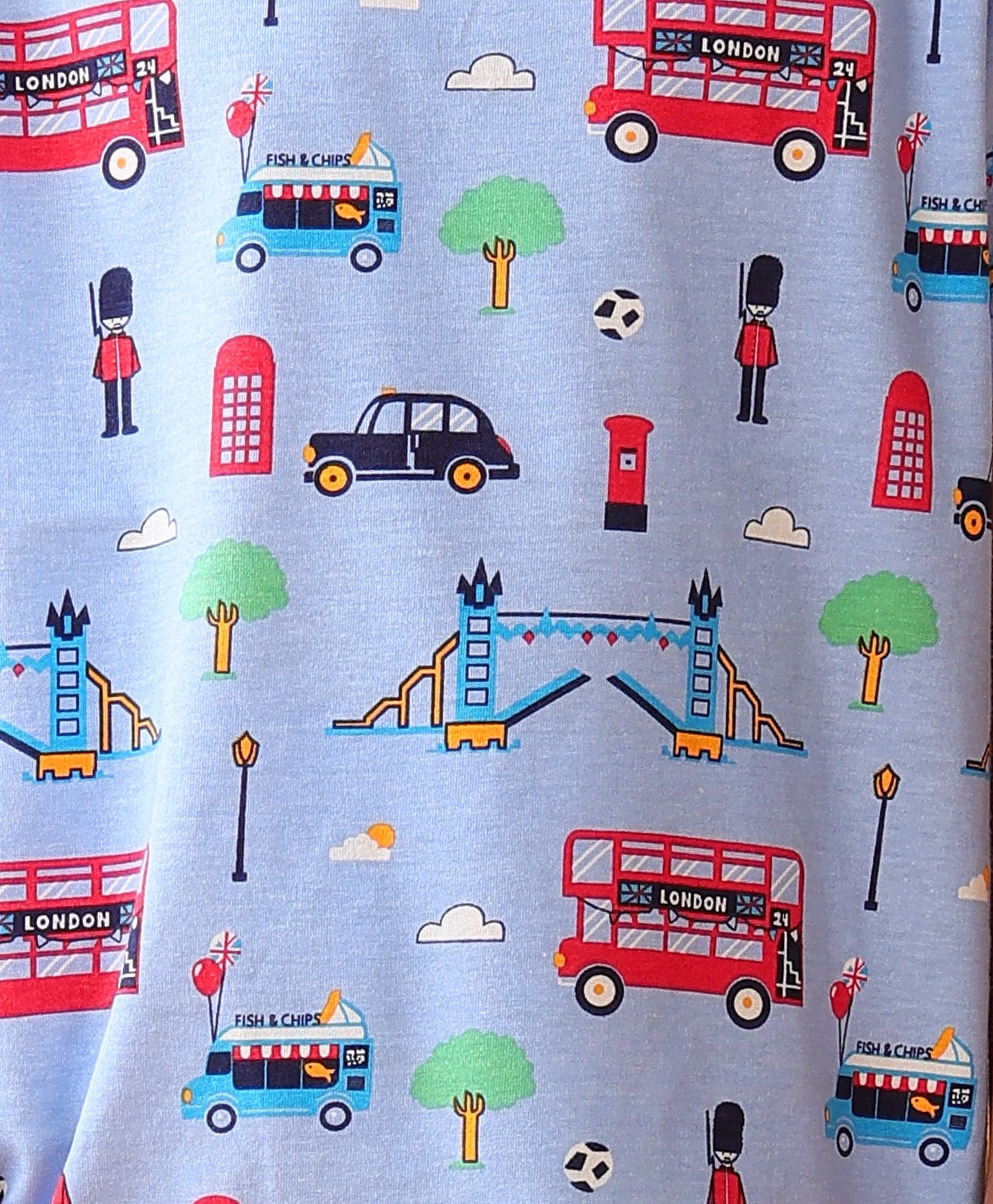 LONDON PLAYTIME T-SHIRT SHORT SET - BLUE