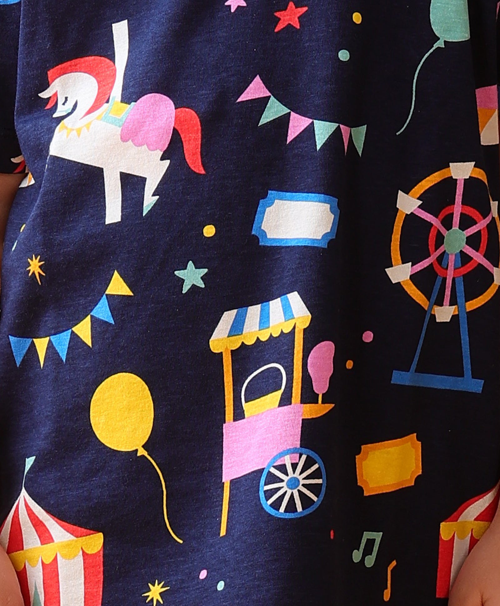 CARNIVAL CIRCUS SLEEPWEAR SHORTS SET - BLUE - Anthrilo 