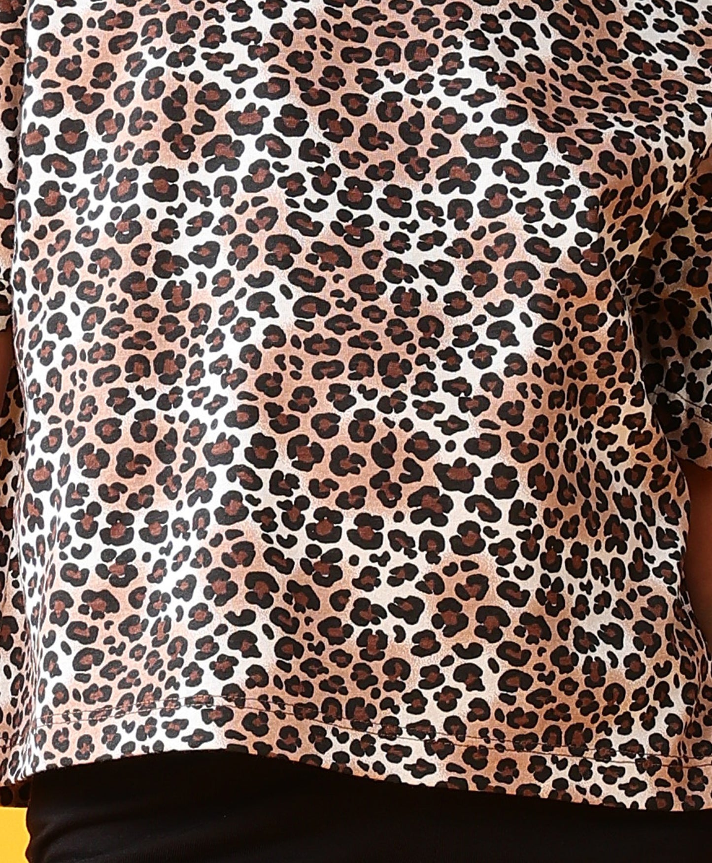 LEOPARD BLACK SUMMER TSHIRT LEGGINGS SET - BLACK