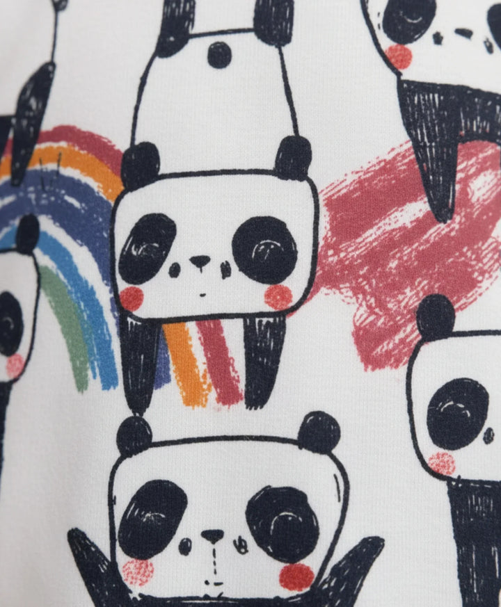 Panda Girls Casual Dress - White