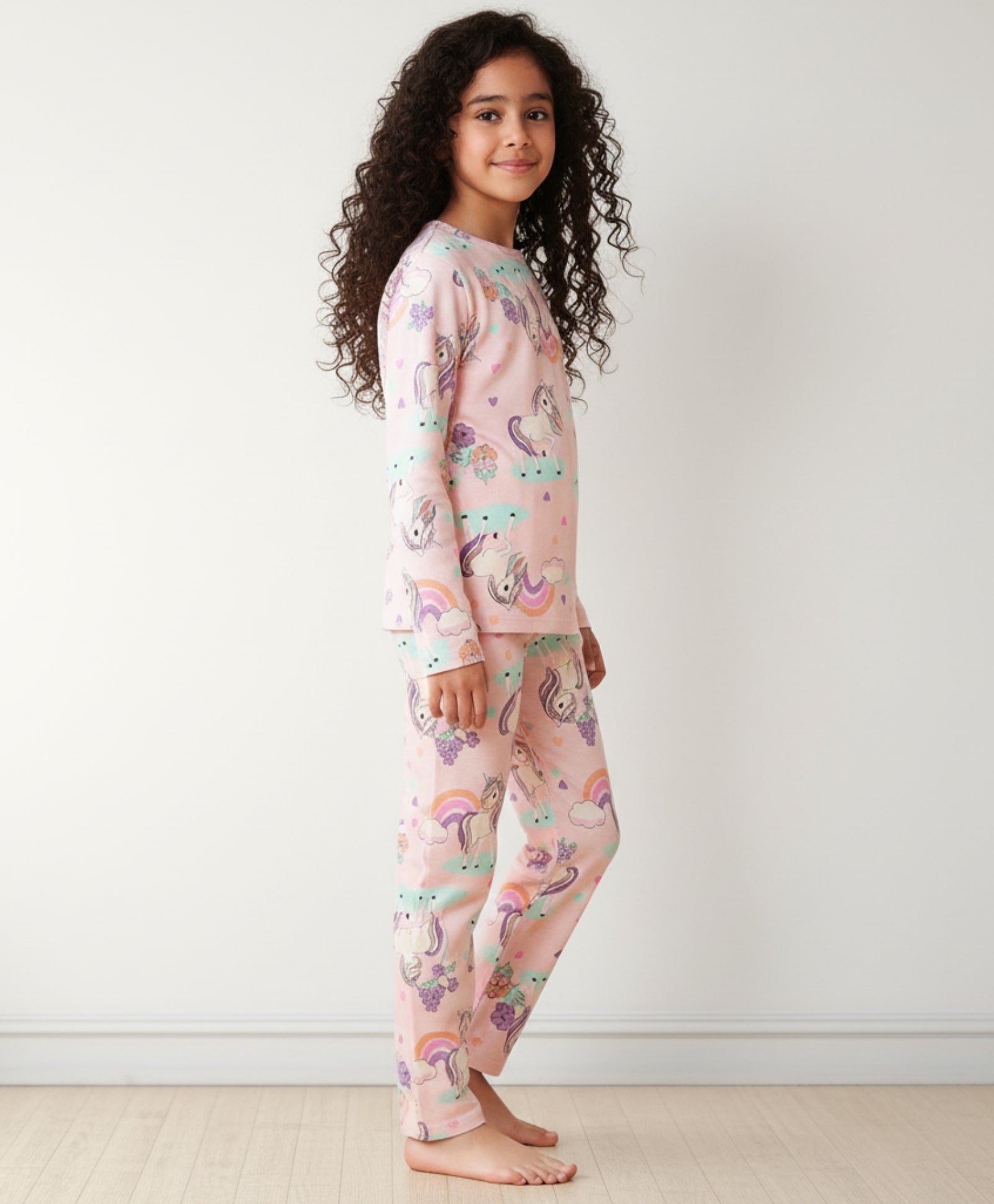UNICORN HEART LONG SLEEVES PYJAMA SET - PINK - Anthrilo 