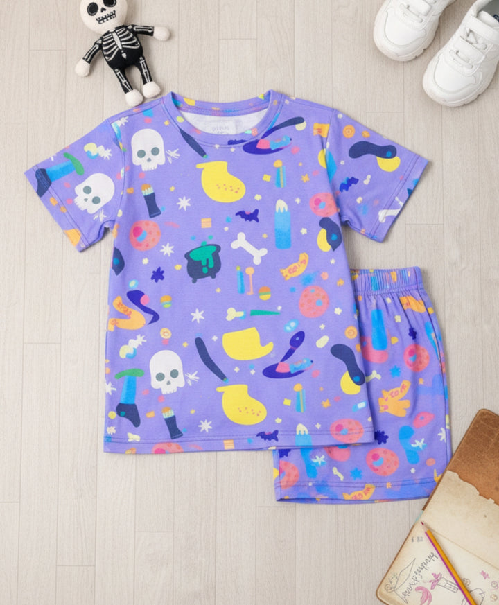 Halloween Sleepwear Short Set - Purple