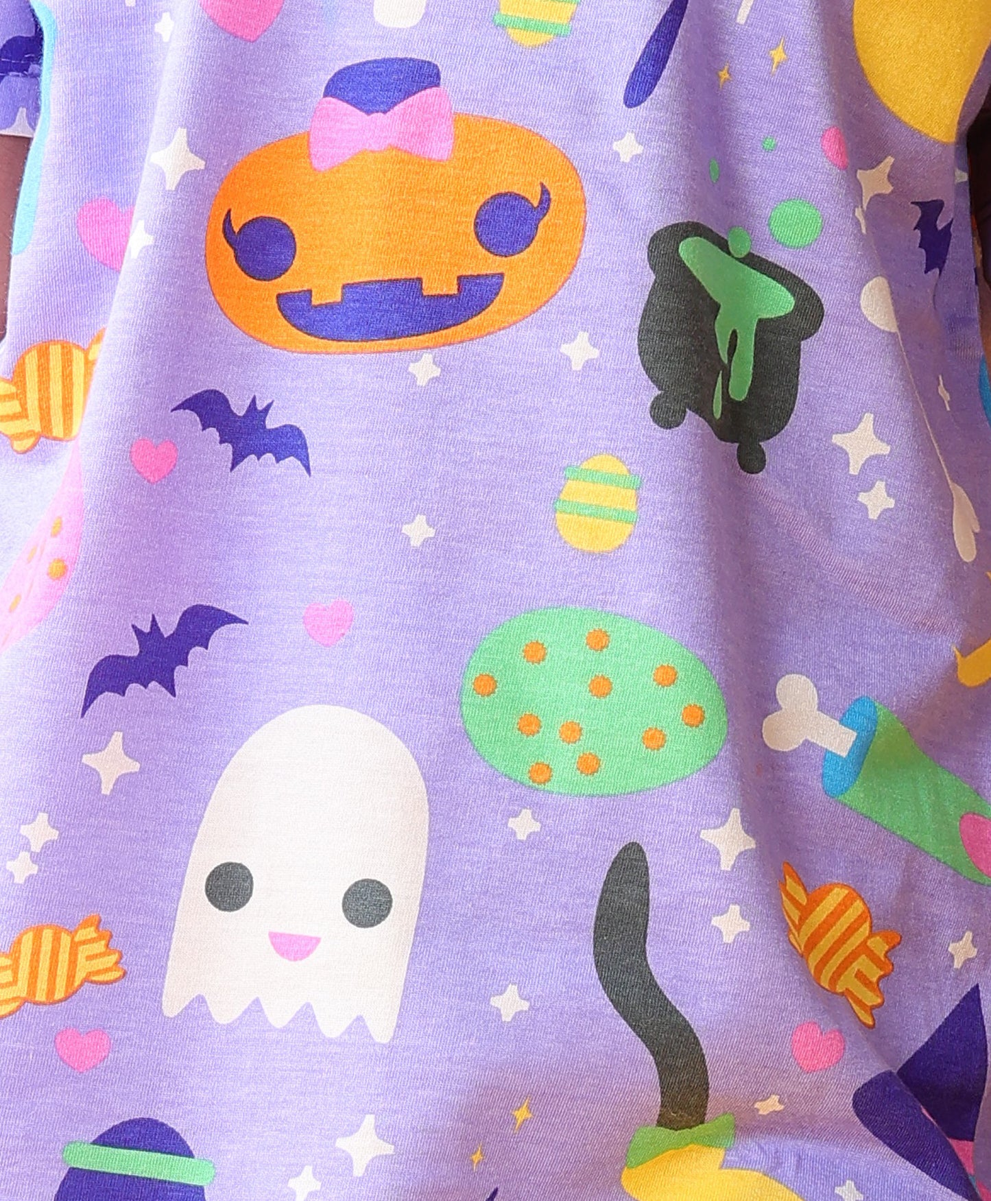 HALLOWEEN SLEEPWEAR SHORTS SET - PURPLE