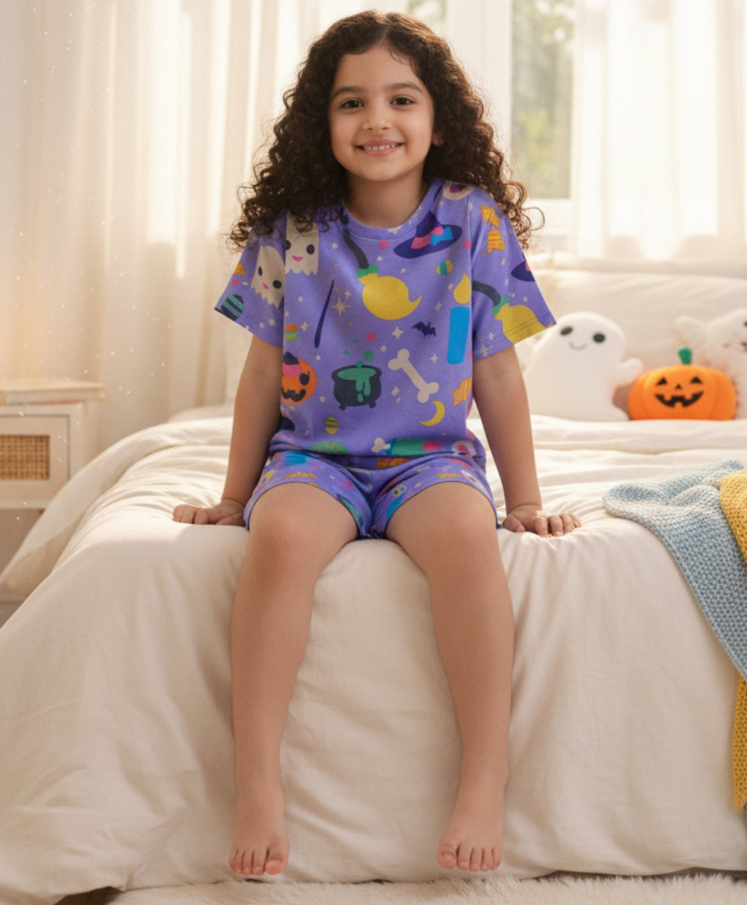 Halloween Sleepwear Short Set - Purple