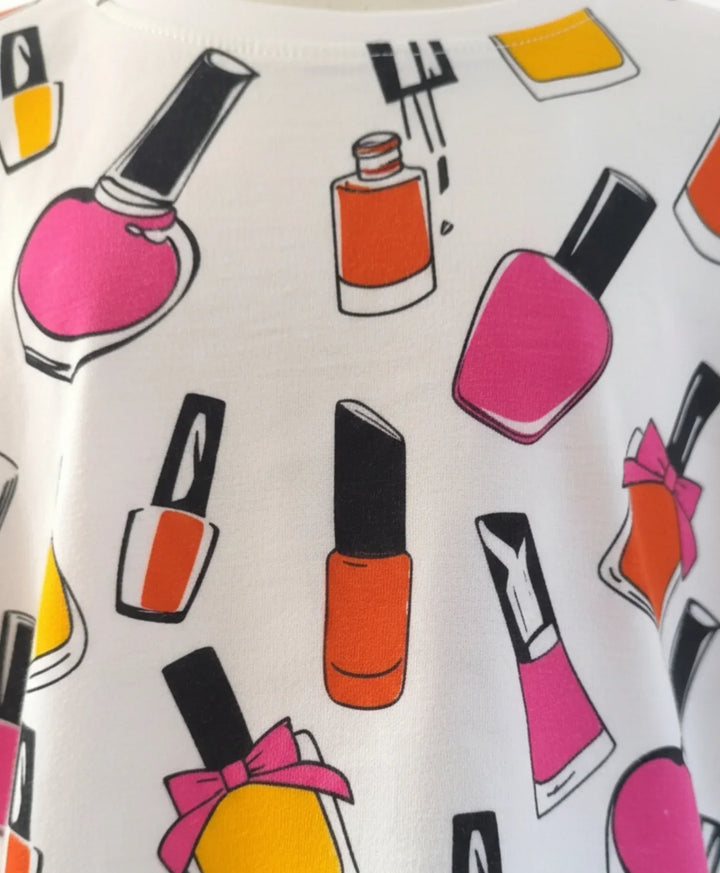 Nail Paint Dreams Sleepwear Shorts Set - White